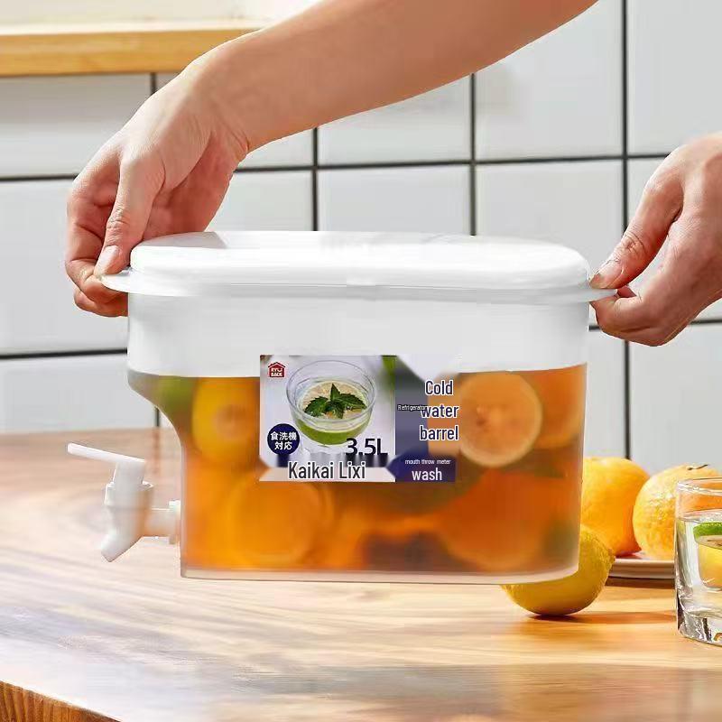 Large Capacity Cold Water Kettle with Faucet for Beverages and Juice