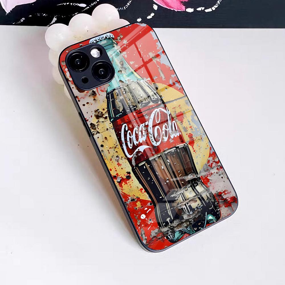 Custodia per Telefono A-coca-ES C-colaES Drink Per IPhone 17 Pro Max 16 15 14 Pro Max 13 11 X Xs Xr 8 7Plus Copertura in Vetro