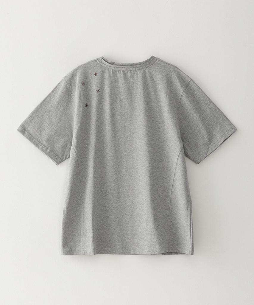Beullusseonpeullawo Vintage 90S Star Crop Short Sleeve T-Shirt [Melange Gray]