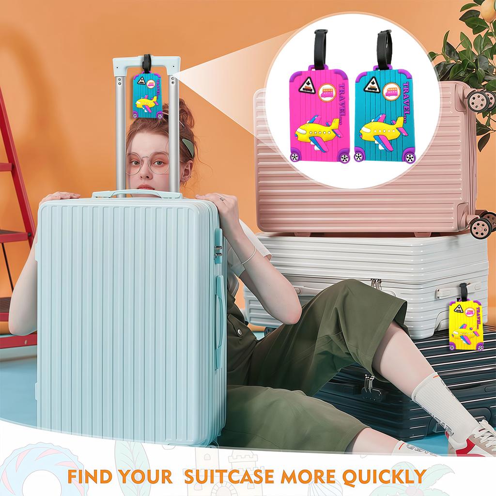 Luggage Tags, Boarding Passes, Creative Luggage Tags, PVC Soft Rubber Sign-in Tags, Anti-loss A-DH