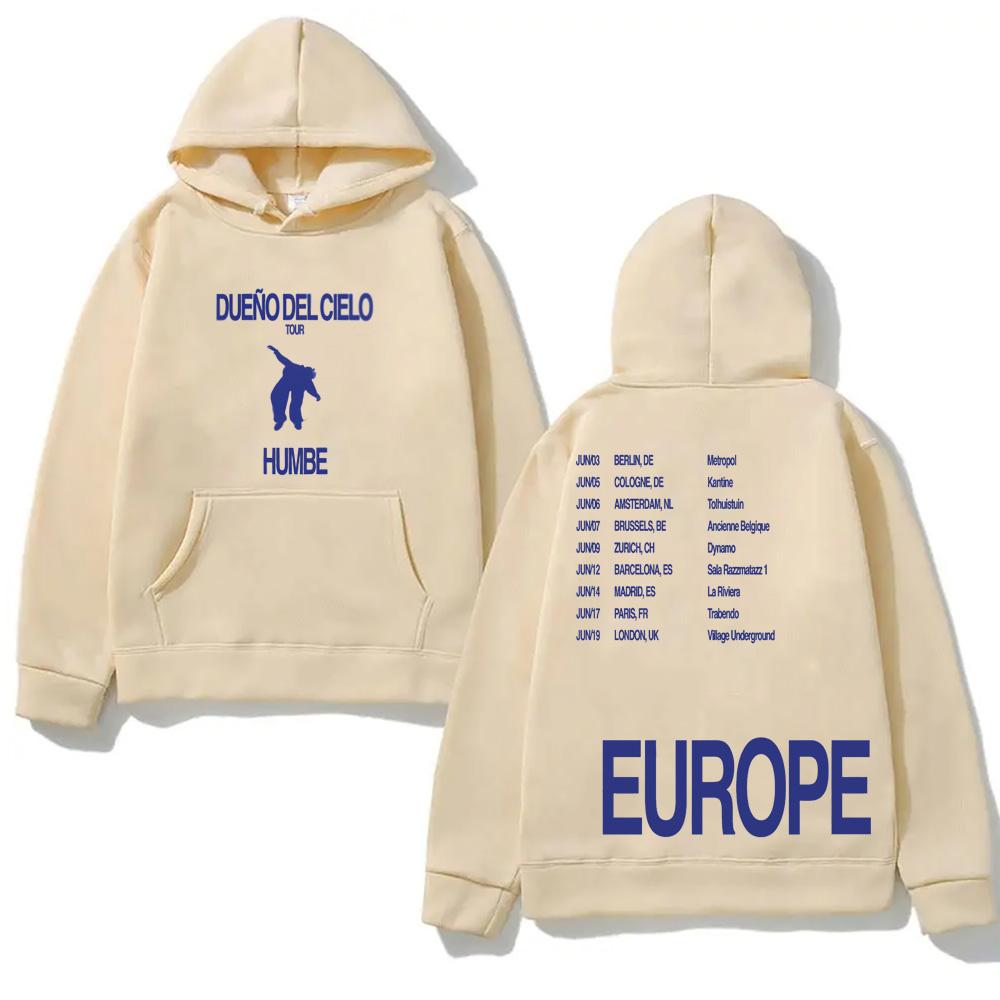 DUENO DEL CIELO tour 2026NEW Hooded Humbe AutumnWinter Aesthetic Sweatshirt with Hooded Fleece Clothes Sudaderas Casual Hoody