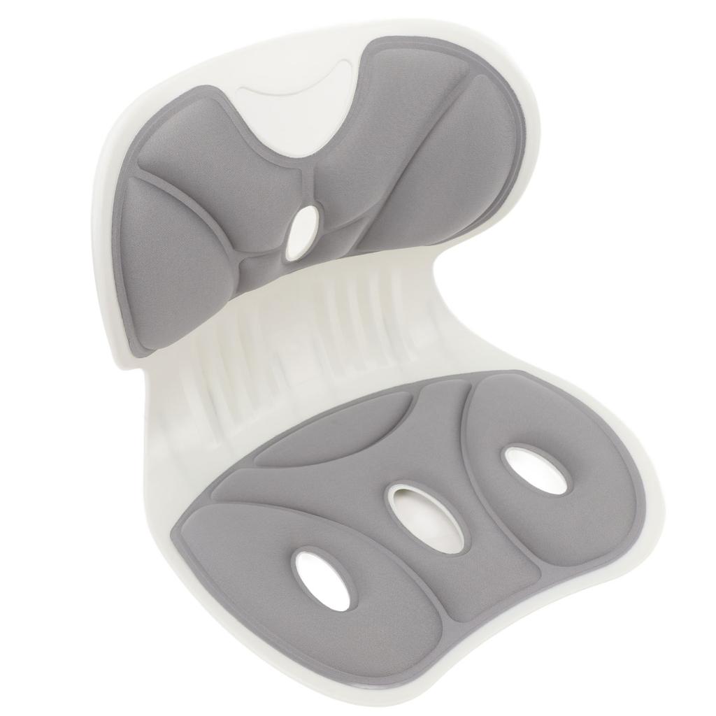 Back and Lumbar Support Breathable Fabric Petal Shaped   Chair Seating Cushion