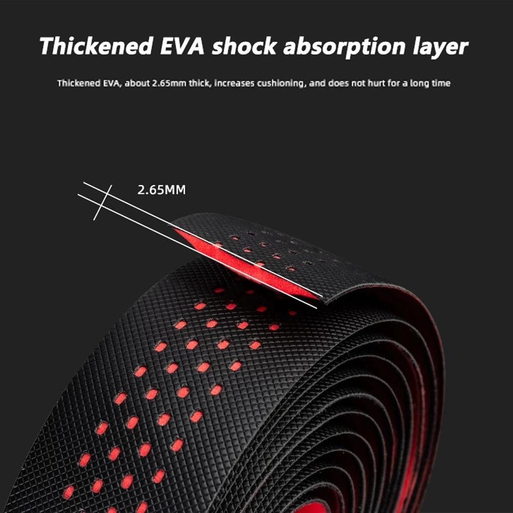 Perforated Breathable Handlebar Tapes Non-slip Road Bike Bar Tape EVA/PU Soft Anti-Vibration Wrap Tape Durable Bar Bartape