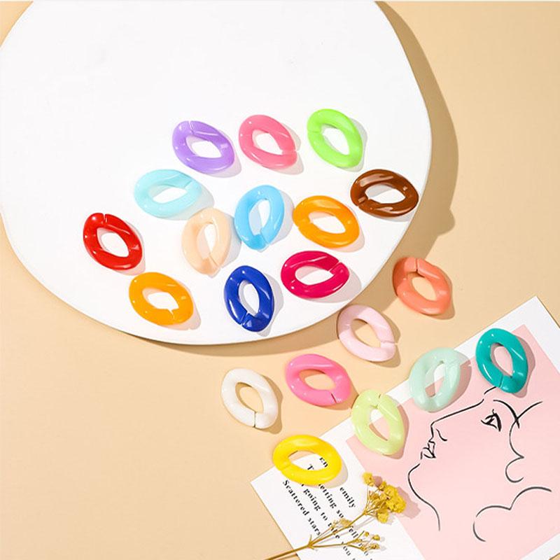 25 ks/balení 17*23 mm barevné makronky s twisty, korálky, spona pro diy módní náhrdelník, telefon, tašku, řetízek, výrobu šperků, dekorativní doplňky