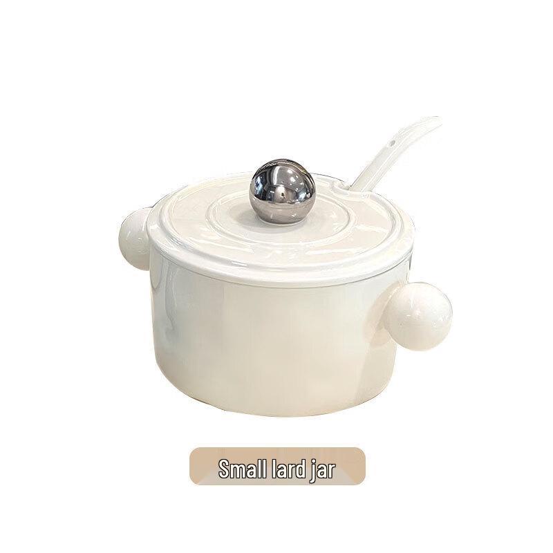 Qianxing Ceramic Lard Pot with Filter, 2-Pack