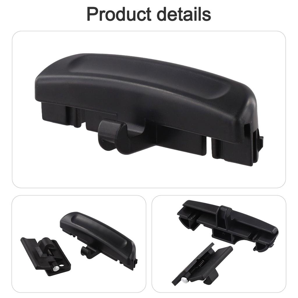 Front Armrest Box Latch Upper Handle 58908-60060 for Toyota Land Cruiser LC100 UZJ100 1998-2006 - Black ABS Replacement Part