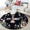 Spy Family Round Area Rug Carpet Rug For Living Room Bedroom Sofa Playroom Decor Nonslip Floor Mat