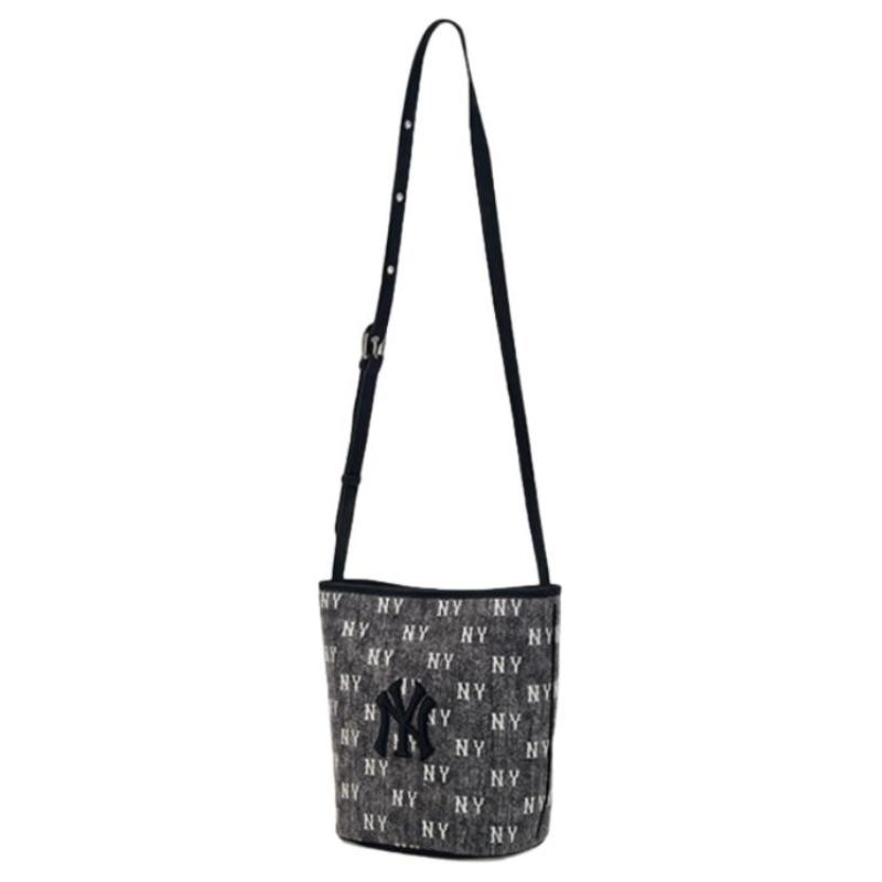 MLB New York Yankees Cotton Bucket Bag, Shoulder Bag, Crossbody Bag Regular Unisex Charcoal Gray Casual 3ABMMV65N-50CGS