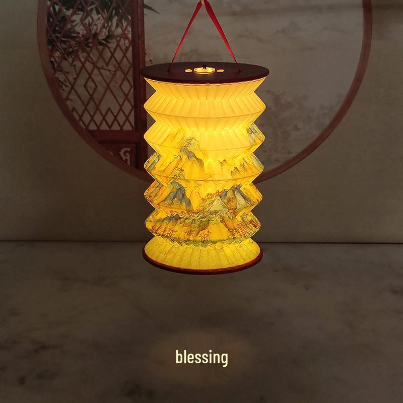 Creative Foldable Luminous Lantern for Festivals: Yuanxiao, Mid-Autumn, & New Year.
