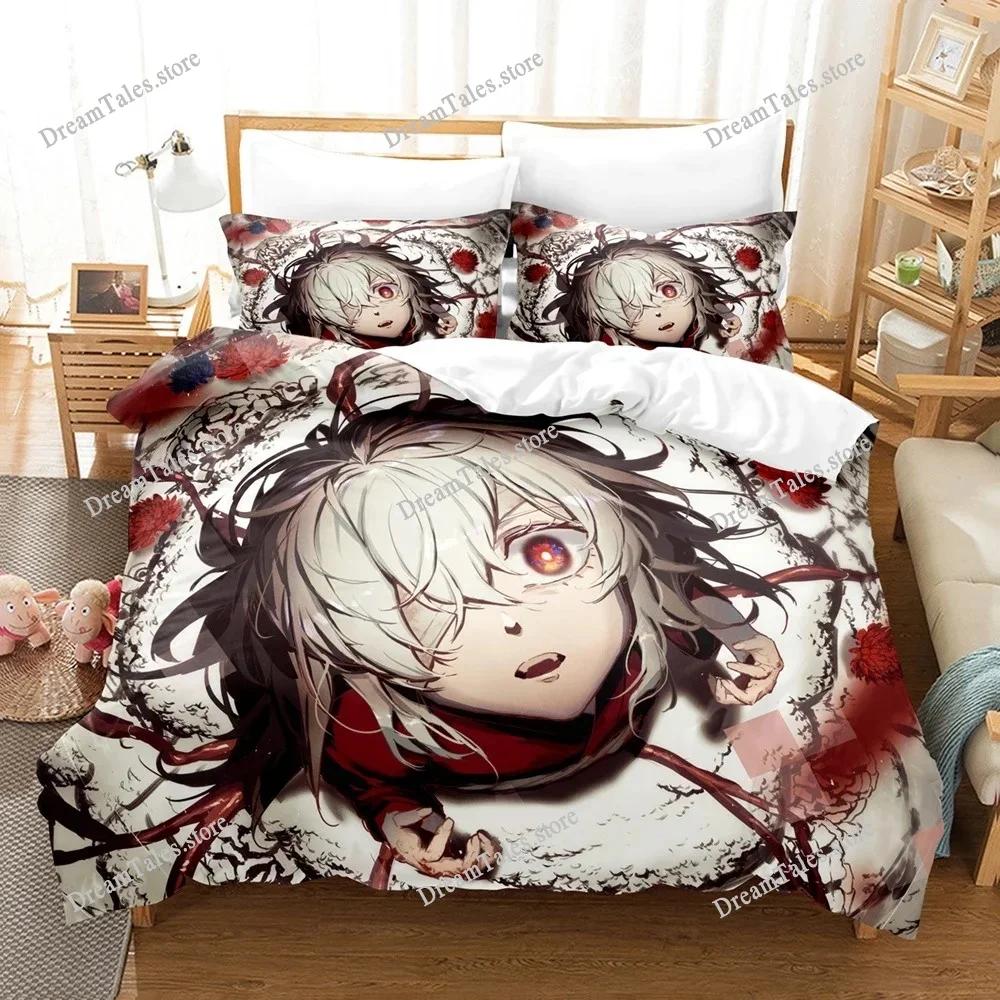 Summer Time Rendering Ushio Bedding Set Cartoon Anime Set Adult Kid Bedroom Duvet Cover Sets 3D Print Anime Home Textileextile7