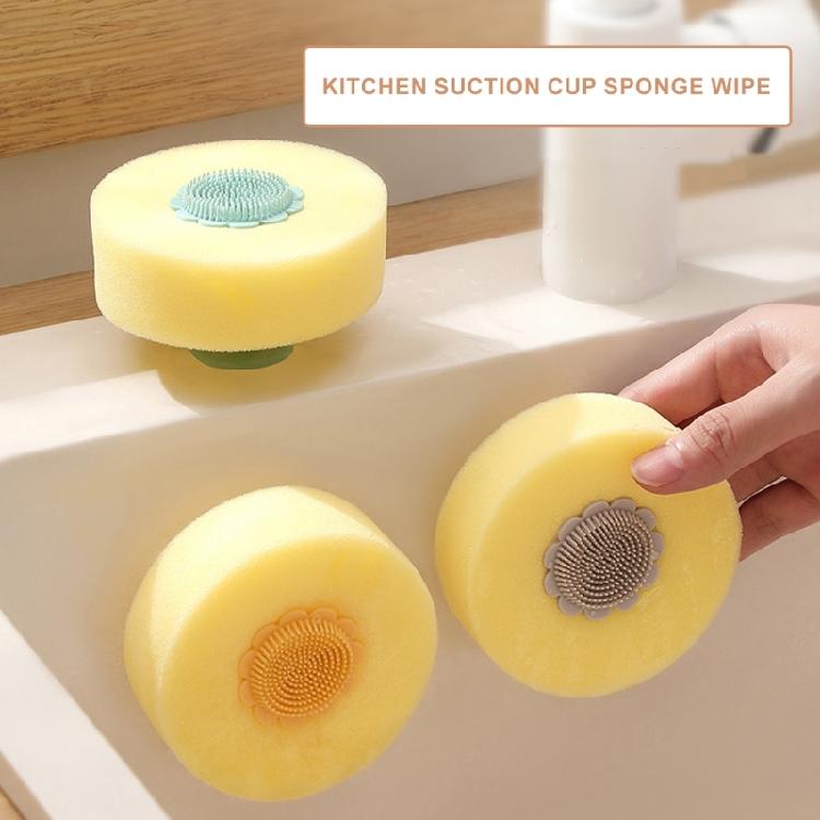 Kitchen Silicone Scrubbing Brush Odorless Dish Scrubber Set with Detachable Sponges for Home Cooks and Clean Enthusiasts