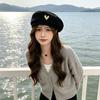 Solid Color Painter Hat Thick Octagonal Cap Comfortable Love Beret  Autumn