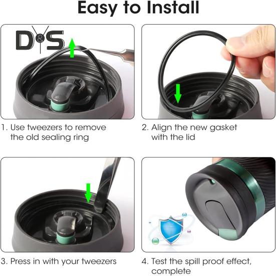 4Pcs Silicone Water Bottle Seal Replacement Dustproof Leak-proof Water Cup O Ring 16/20Oz Travel Tumbler Lid Sealing Gasket