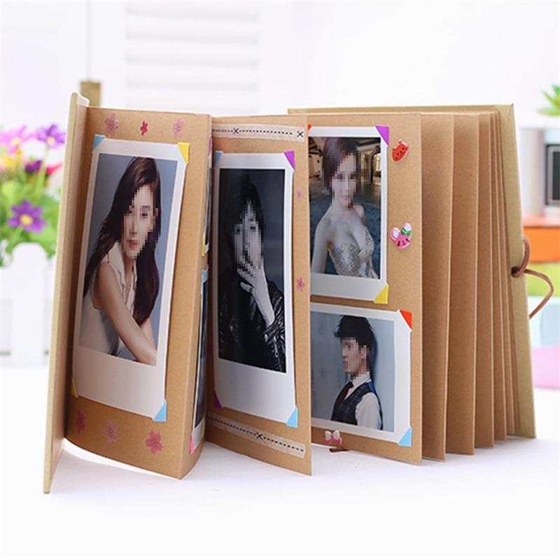 Kraft Paper Hardcover Accordion Style DIY Album Book Blank Scrapbook Graduation Anniversary Gifts