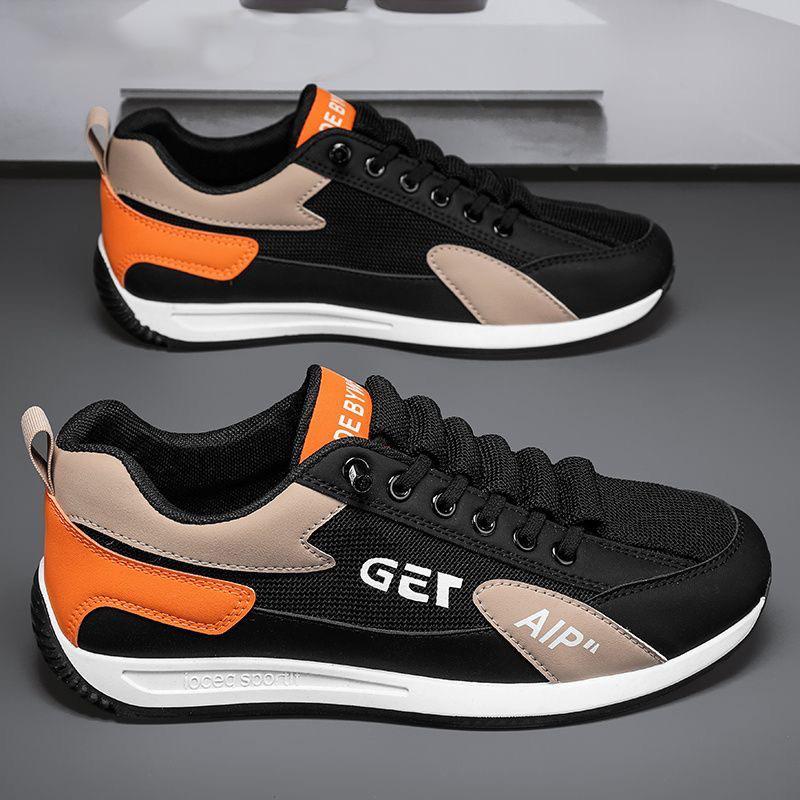 

Men s shoes summer breathable mesh shoes trendy sports shoes men s casual running shoes student white shoes men 40