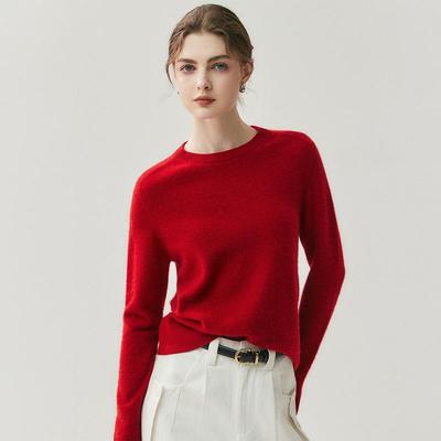 Γυναικείο Κασμιρέ Πουλόβερ με Στρογγυλή Λαιμόκοψη - Συλλογή Φθινόπωρο/Χειμώνας 2025, Μονόχρωμο Ζεστό Πλεκτό Βασικό Ρούχο