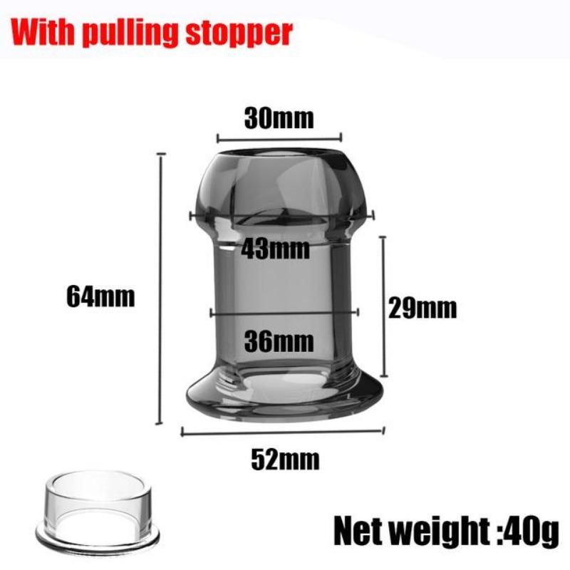 Hollow Anal Plug with Stopper Translucent Visible Anal Dilator Butt Vagina&Anus Peep Expander Fidget BDSM Sex Toys for Women Gay
