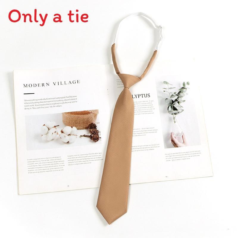 Checkered Retro Brown Striped Tie And Bow For Casual School Outfits Gifts And