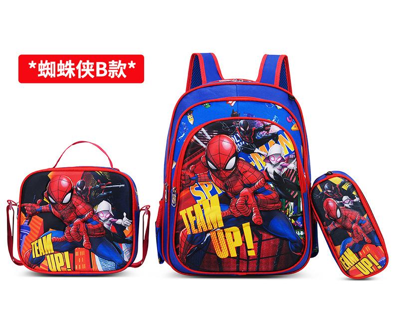 New 16-Inch 3-Piece Kids Cartoon Backpack Set Nylon Rolling Backpack School Bag for Boys Girls