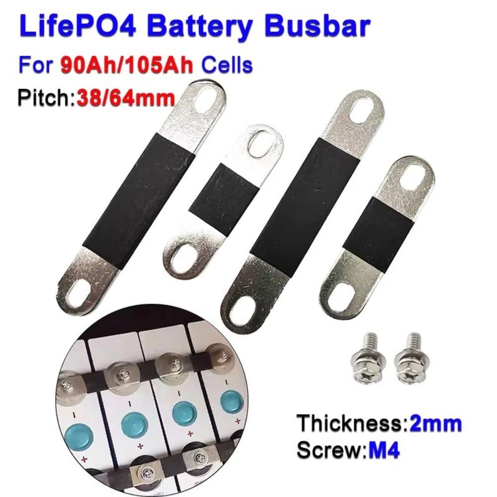 2mm Thickness Battery Busbar Connector 38mm 64mm Spacing LiFePO4 Busbar 90AH 105AH Cells
