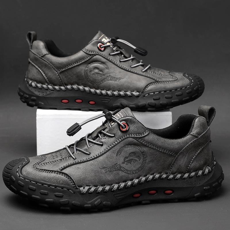 Herre Spaltlær Casual Lærsko Herre Komfortabel Kjøresko Herre Flats Sko Business Formelle Sko