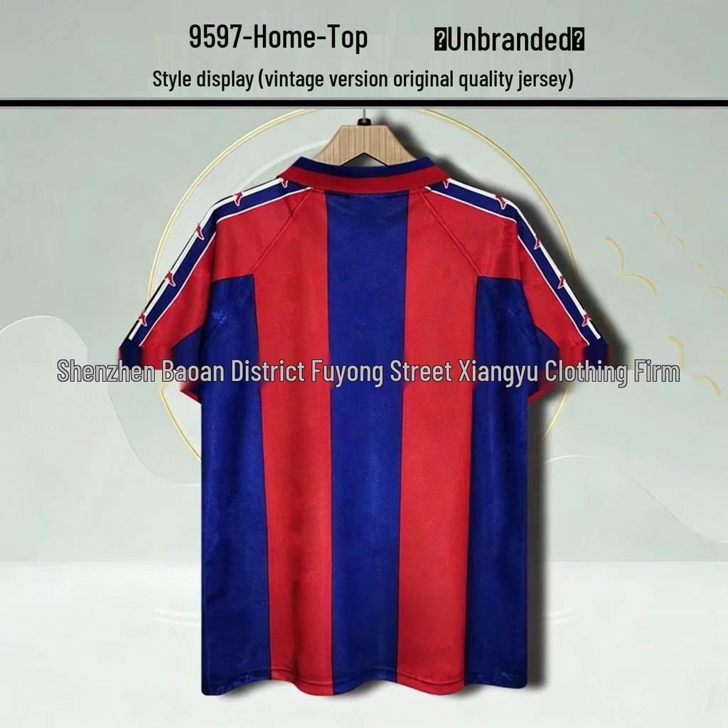 Barcelona Retro No. 10 Messi & No. 9 Ronaldo Commemorative Jersey