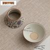 Ru Kiln Interlock Branch Lotus Decoration Tea Separator Infusor Antique Tea Strainer Dispenser Tea Maker Tea Filter Drinkware
