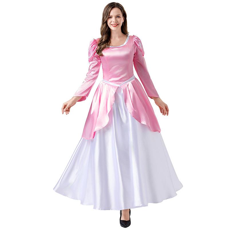 Halloween cosume, Cinderella adul girl, cosplay princess dress long dress dress