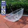 16-Bone long-handled umbrella, transparent, disposable batch, thickened, increased wind resistance, reinforced, large double plastic transparent