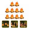 1/5/10pcs Resin Bonfire Model Miniature Decoration Campfire Toy Artificial Bonfire Resin Craft Ornament Campfire Miniature Decor