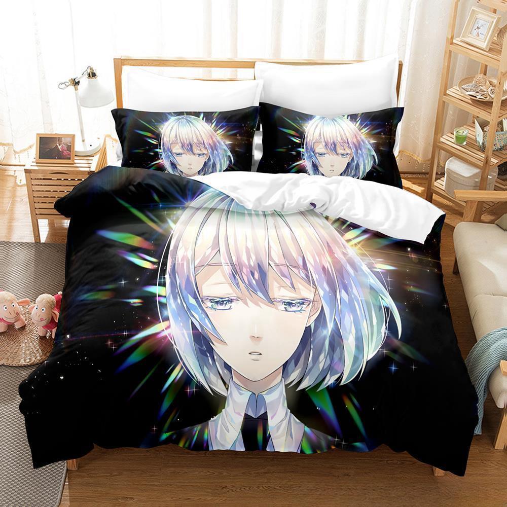 3D Print Anime Houseki No Kuni 2/3pcs Bedding Set Single Twin Full Queen King Size Bed Set Adult Kid Bedroom Duvet Cover Sets