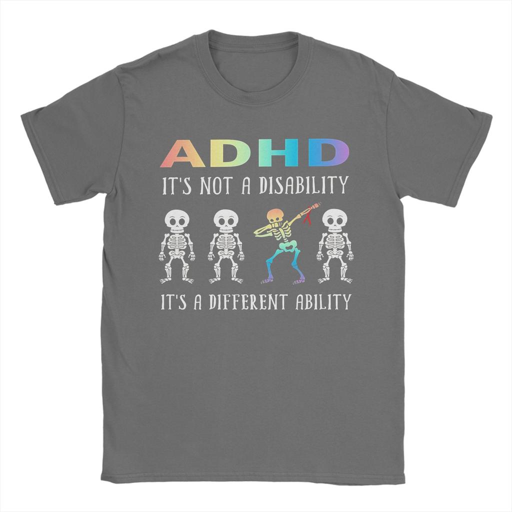 ADHD Iti S Not Disability TShirt Summer Fashion TShirts Mens Cotton O Neck Oversized Tees Short Sleeves Street Style Tshirt