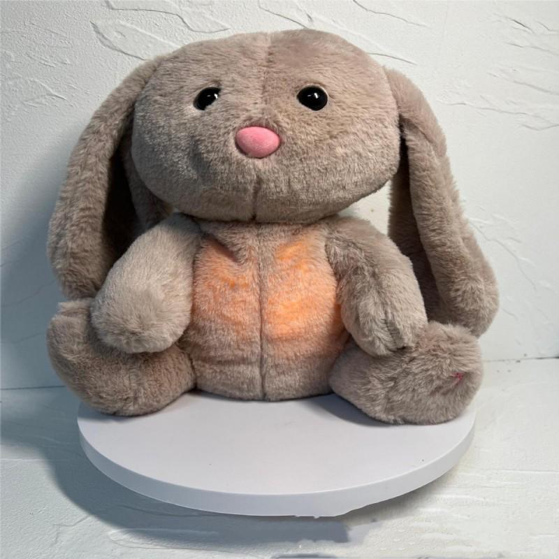 

Дышащий кролик: Четырехскоростной музыкальный успокаивающий компаньон для тревожных взрослых [Батарейки в комплект не входят] 30 cm серый