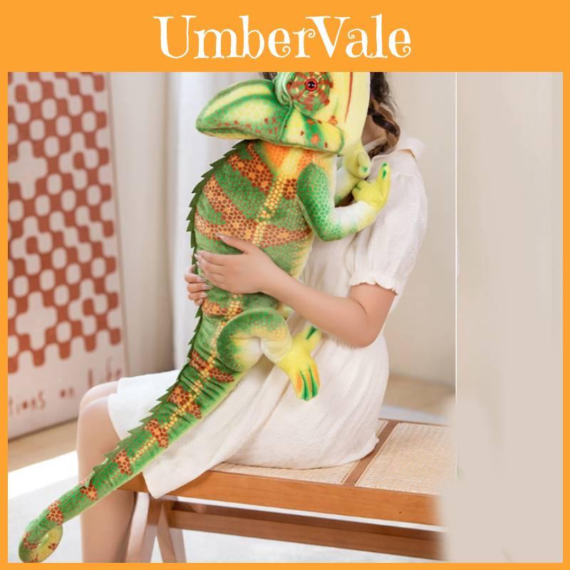 Realistic Plush Chameleon Stuffed Toy Large 80cm And 110cm Soft Pp Cotton