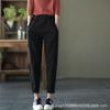 Spring and Autumn Casual Pants for Women Thin and Versatile Elastic Waist Harun Pants Cropped Pants