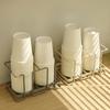Papirkoppholder Moderne Enkel Dobbel Slot Solid Metal Heavy Duty Benkeplate Disponibel Plast Cup Oppbevaringsstativ Organisering Hjemmeutstyr