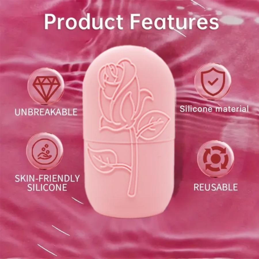 1 Set Silicone Facial Ice Roller Massager, Reusable Face Lifting Tool for Skin Tightening & Relaxing