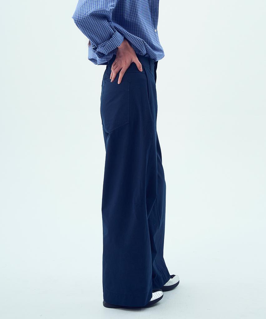 KOBKINO Cotton Stitch Pants (Navy)