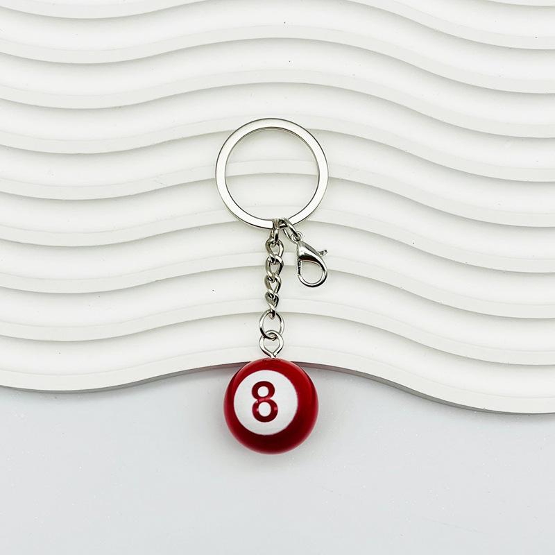 

3D Смола Бильярд Пул Брелок Черный Красный №8 Шарик для стола Брелок Модный Креативный Подарок Шарм для сумки Аксессуар Счастливый Шарик для стола красный