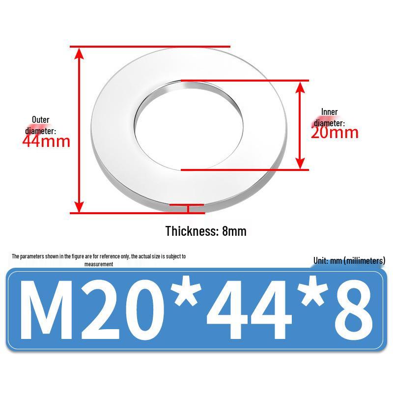 Jin Juntai Thick & Thin Stainless Steel Flat Washer, Round M10-M36