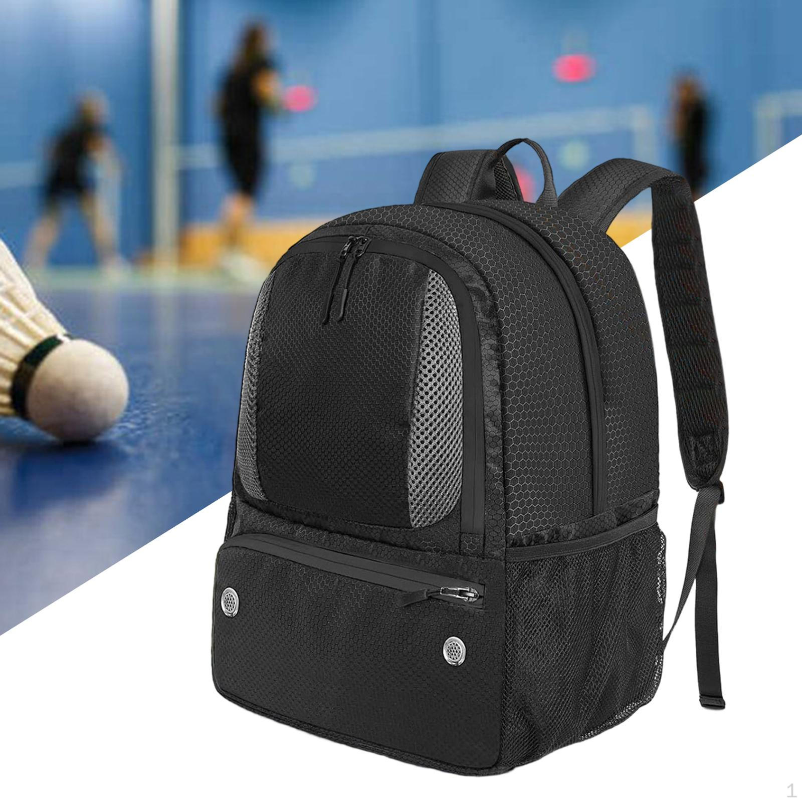 Youth Soccer Bag Equipment Black Large Capacity with Shoulder Strap Ball Extra