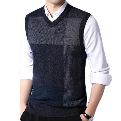 Men's 100% Pure Wool V-Neck Sweater Vest