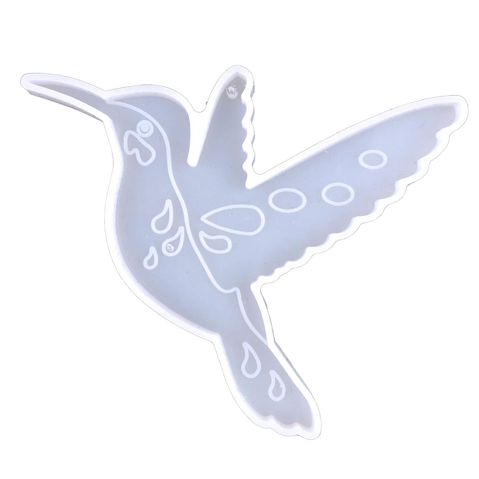 

Блискуча глянцева прикраса з колібрі. Силіконова форма з епоксидної смоли. Зроби сам. Брелок. Кулон. Ювелірні вироби для подарунків на День Святого Валентина. 1