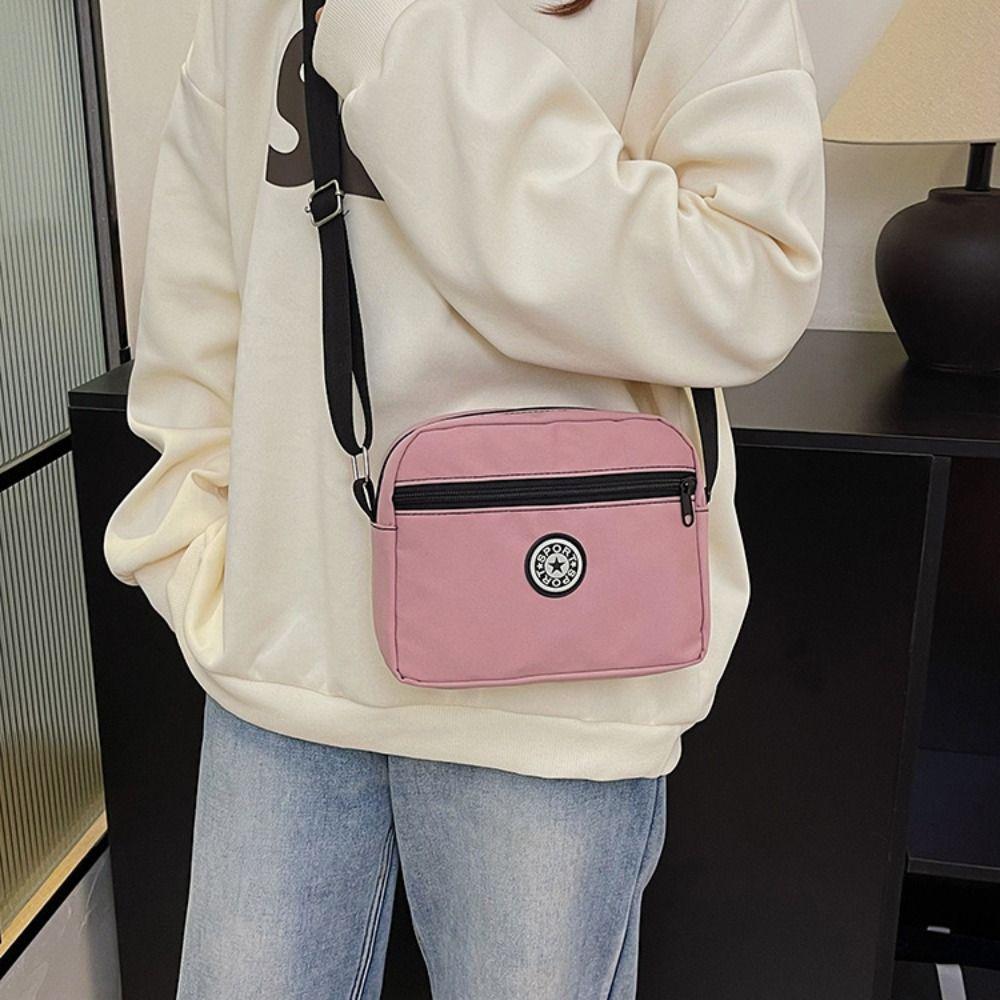 Multi-functional Zipper Crossbody Bag Niche Design Small Phone Bag Vintage Shoulder Bag  Girls