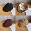 Japanese Coffee Checkered Newsboy Cap For Women With Breathable Wool Fabric For Autumn And Winter Fashion