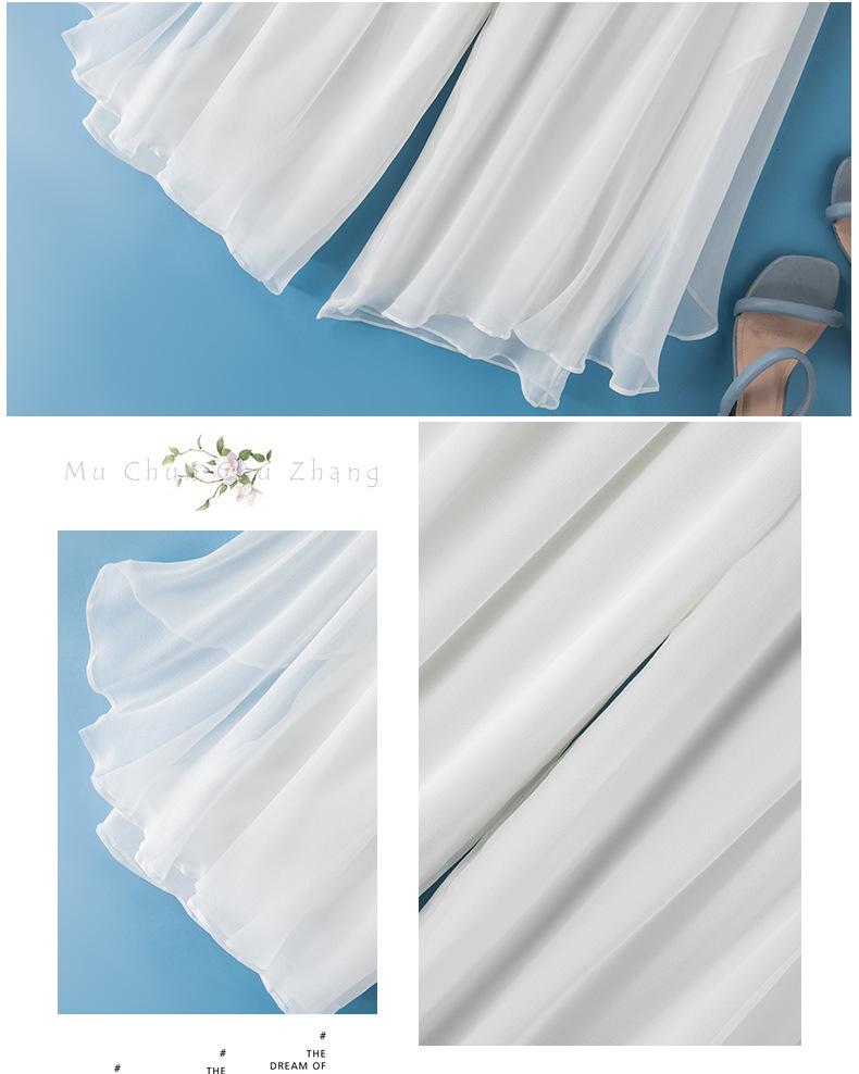 Tenké vílí módní hedvábné široké nohavice devítibodové ležérní kalhoty s elastickým pasem pro ženy na léto