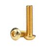 Titanium Gold Semicircular Head Hex Socket Screws - M2.5 to M8 Pan Head Sizes
