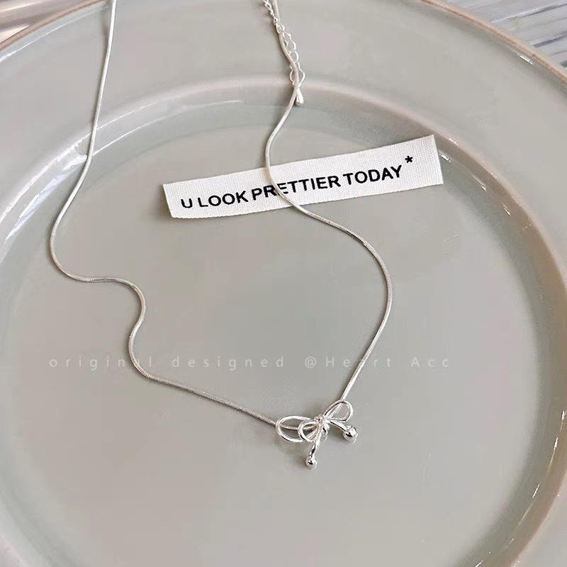 Французский балетный стиль бант ожерелье женская новая ключичная цепь летняя цепочка на шею аксессуары подарки