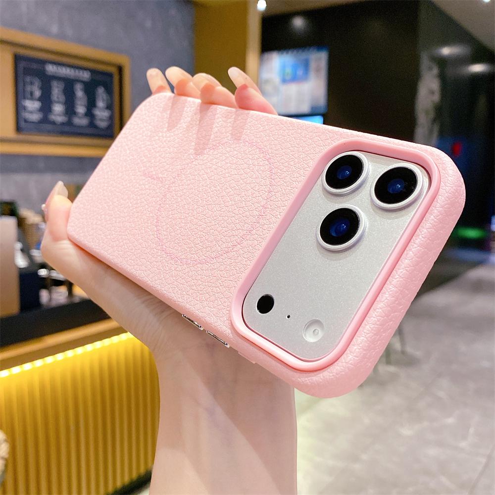 Business PU Leather Magnetic Case For iPhone 17 16 15 14 13 12 Pro Max Air For Magsafe Wireless Charge Shockproof Cover