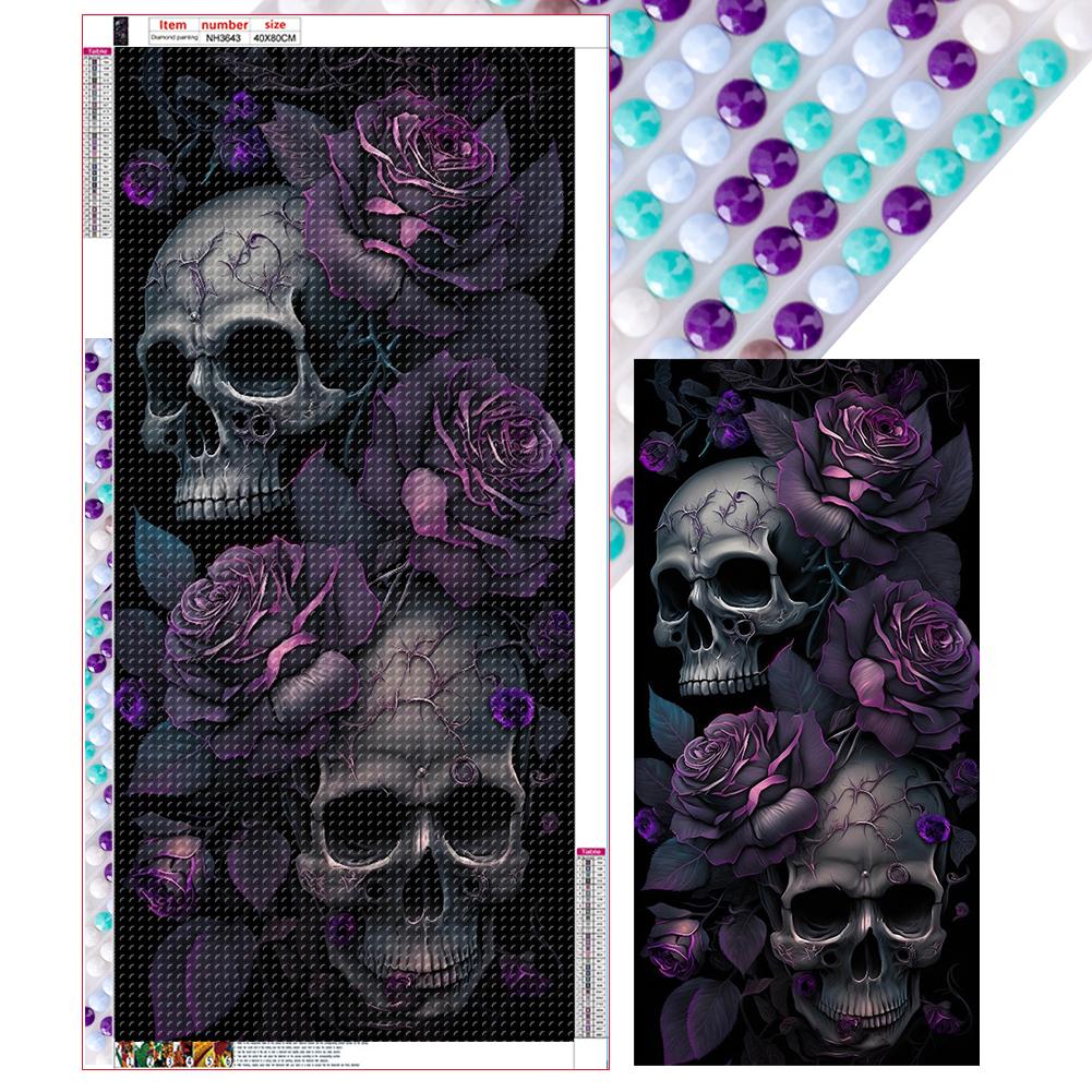 

Skeleton 5D DIY Full Drill Round Diamond Painting Kit for Home Wall Room Decor